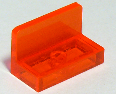 Panel 1 x 2 x 1 with Rounded Corners, 4865b Trans-Neon Orange U