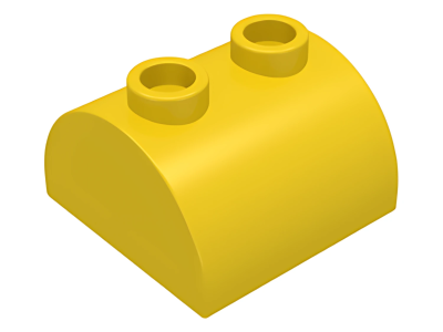 Деталь LEGO Lego Slope, Curved 2 x 2 x 1 Double with 2 Studs 30165 Yellow U
