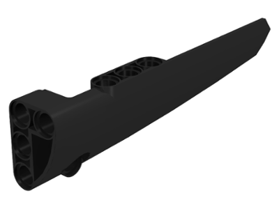 Technic, Panel Fairing # 6 Long Smooth, Side B, 64393 Black U