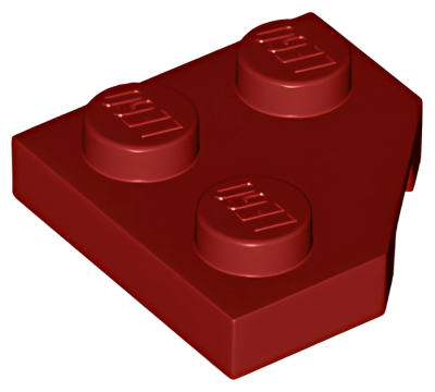 Деталь LEGO  Wedge, Plate 2 x 2 Cut Corner 26601 Dark Red U