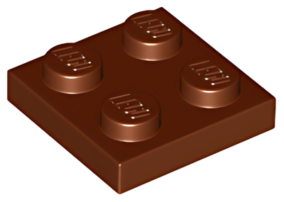 Деталь LEGO Plate 2 x 2 3022 (94148) Reddish Brown U