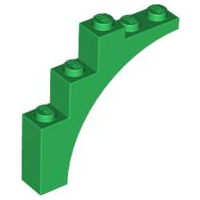 Arch 1 x 5 x 4 - Continuous Bow, 2339 Green N