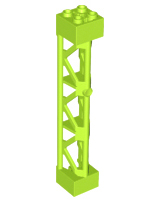 Support 2 x 2 x 10 Girder Triangular Vertical - Type 4 - 3 Posts, 3 Sections, 95347 Lime U