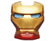 Minifigure, Visor Top Hinge with Gold Face Shield and Bright Light Blue Eyes Pattern, 10908pb12  