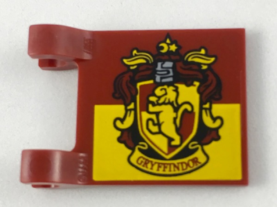 Флаг Lego 2335pb182 Flag 2 x 2 Square with Gryffindor House Crest Pattern Dark Red N