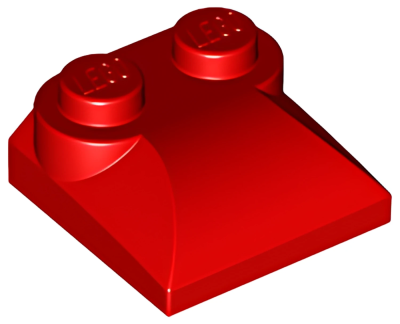 Деталь LEGO Lego Slope, Curved 2 x 2 x 2/3 with Two Studs and Curved Sides 47457 (78882) Red U