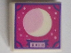 Tile 1 x 1 with Crescent Moon, Roman Numerals 'XVIII' and Scrapbook Frame on Magenta Background Pattern, 3070pb197  