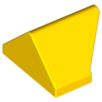 Slope 45 2 x 1 Double / Inverted with Bottom Stud Holder, 3049c Yellow N