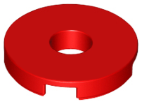 Tile, Round 2 x 2 with Hole, 15535 Red N