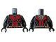 Torso Ant-Man Dark Red Body Suit with Silver Trim Pattern / Black Arms / Black Hands, 973pb3224c01  