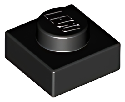 Деталь LEGO Plate 1 x 1 3024 (28554, 30008) Black U