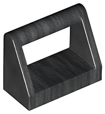 Деталь LEGO Lego Tile, Modified 1 x 2 with Bar Handle 2432 Pearl-Dark Gray U