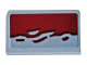 Slope 30 1 x 2 x 2/3 with Dark Red Broken Edge Pattern (Sticker) - Set 76078, 85984pb239  