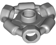 Minifigure, Weapon Holder Ring with 3 Bars and 3 Bar Holes (Ninjago Aeroblade Center) - Open Stud, 1941 Light Bluish Gray N