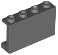 Panel 1 x 4 x 2 with Side Supports - Hollow Studs, 14718 Dark Bluish Gray N