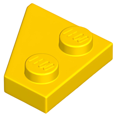 Деталь LEGO  Lego Wedge, Plate 2 x 2 Right 24307 Yellow U
