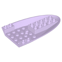 Aircraft Fuselage Forward Bottom Curved 6 x 10 with 3 Holes Lavender U