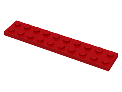 Деталь LEGO Plate 2 x 10 3832 Red U
