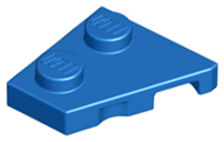 Wedge, Plate 2 x 2 Left, 24299 Blue N