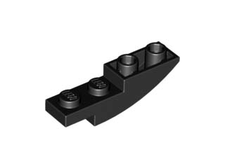 Slope, Curved 4 x 1 Inverted, 13547 Black N