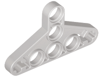 Technic, Liftarm, Modified Triangle Thin 3 x 5 with Full Supports, 2905 Light Gray U