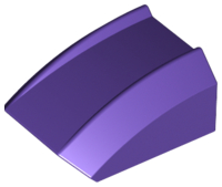 Slope, Curved 2 x 2 Lip, 30602 Dark Purple U