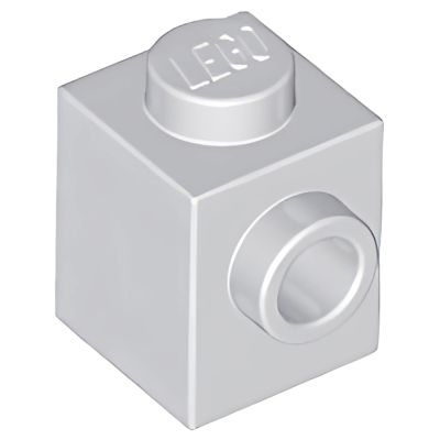 Деталь LEGO Brick, Modified 1 x 1 with Stud on Side 87087 Light Bluish Gray N