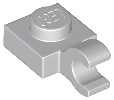 Деталь LEGO Plate, Modified 1 x 1 with Open O Clip (Horizontal Grip) 61252 (52738) Light Bluish Gray N