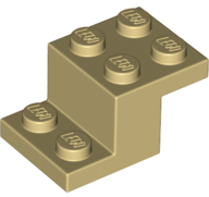 Bracket 3 x 2 x 1 1/3 with Bottom Stud Holder, 73562 Tan N
