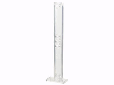 Support 2 x 4 x 13 Semicircle with 5 Pin Holes, 1749 Trans-Clear N
