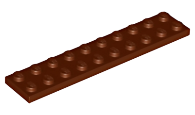 Деталь LEGO Plate 2 x 10 3832 Reddish Brown U
