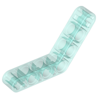 Technic, Liftarm, Modified Bent Thick 1 x 7 (4 - 4), 32348 Trans-Light Blue N