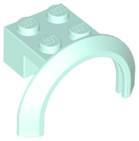 Vehicle, Mudguard 4 x 2 1/2 x 1 2/3 with Arch Round, 50745 Light Aqua N