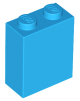 Деталь Lego Brick 1 x 2 x 2 with Inside Stud Holder 3245c Dark Azure N