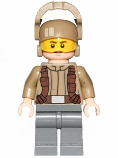 Минифигурка Lego Resistance Trooper - Dark Tan Jacket, Frown, Furrowed Eyebrows sw0697