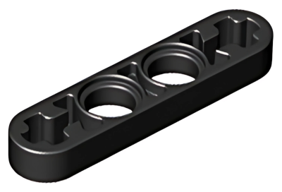 Деталь LEGO Technic, Liftarm Thin 1 x 4 - Axle Holes 32449 63782 Black U