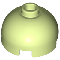 Brick, Round 2 x 2 Dome Top, 553 Yellowish Green N