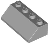 Slope 45 2 x 4, 3037 Light Bluish Gray N