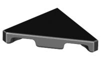 Tile, Modified 2 x 2 Triangular, 35787 Black N
