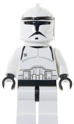 Минифигурка Lego Star Wars Clone Trooper (Phase 1) - Black Head sw0058