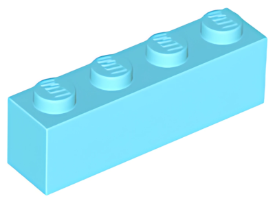 Кирпич LEGO Brick 1 x 4 3010 (6146) Medium Azure U