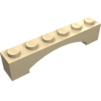 Деталь Lego Арка Arch 1 x 6 Raised Arch 92950 Tan U
