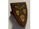 Minifigure, Shield Triangular Short with 'GRYFFINDOR' Banner, 'JAMES POTTER' Plaque on Wood Grain Background Pattern (Sticker) - Set 76395, 3846pb057  