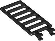 Bar 7 x 3 with 2 Open O Clips (Ladder), 5630 Black N