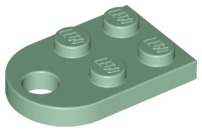 Plate, Modified 2 x 3 with Hole, 3176 Sand Green N