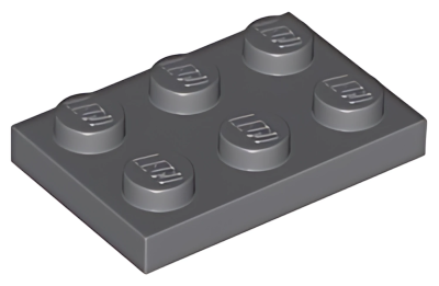 Деталь LEGO Plate 2 x 3 3021 (03021) Dark Bluish Gray U