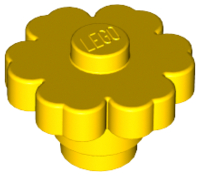 Plant Flower 2 x 2 Rounded - Solid Stud, 98262 Yellow N