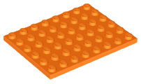 Plate 6 x 8, 3036 Orange U