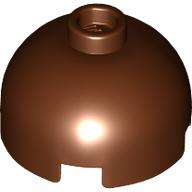 Brick, Round 2 x 2 Dome Top, 553 Reddish Brown U