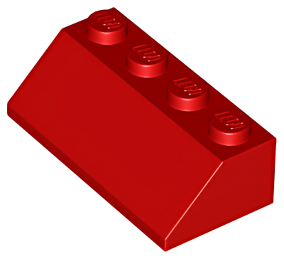 Деталь LEGO Lego Slope 45 2 x 4 3037 Red U